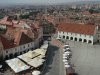 Sibiu - vedere din Turnul Sfatului - Piata Mica si Podul Minciunilor